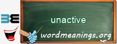 WordMeaning blackboard for unactive